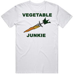 Vegan Vegetable Junkie Funny Unisex White T Shirt Vegan Vegetable Junkie Funny Unisex White T Shirt