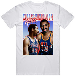 Wilt Chamberlain 90s Style Unisex White T Shirt Wilt Chamberlain 90s Style Unisex White T Shirt