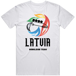 Latvia Bobsleigh Team Winter Olympics Sochi Unisex White T Shirt