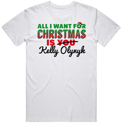 Kelly Olynyk All I Want For Christmas Boston Basketball Unisex White T Shirt