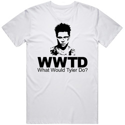 What Would Tyler Do Fight Club Unisex White T Shirt What Would Tyler Do Fight Club Unisex White T Shirt