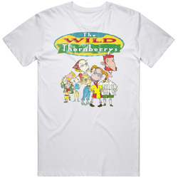The Wild Thornberry's Family Kids Tv Show Cartoon Worn Look Unisex White T Shirt The Wild Thornberry's Family Kids Tv Show Cartoon Worn Look Unisex White T Shirt