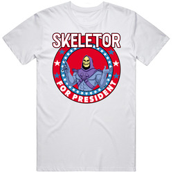 Skeletor He Man For President Tv Show Villain Fan Unisex White T Shirt Skeletor He Man For President Tv Show Villain Fan Unisex White T Shirt