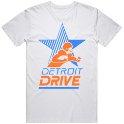 Detroit Drive Arena Football League Team Sports Fan Logo Unisex White T Shirt Detroit Drive Arena Football League Team Sports Fan Logo Unisex White T Shirt