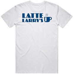 Latte Larry's Curb Your Enthusiasm Unisex White T Shirt Latte Larry's Curb Your Enthusiasm Unisex White T Shirt