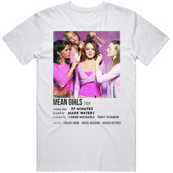 Mean Girls Retro Movie Credits Card Unisex White T Shirt Mean Girls Retro Movie Credits Card Unisex White T Shirt