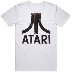 Atari Retro Speckled Video Game Unisex White T Shirt Atari Retro Speckled Video Game Unisex White T Shirt