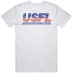 Usfl United States Football League Fan Unisex White T Shirt Usfl United States Football League Fan Unisex White T Shirt