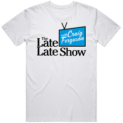 Late Show Craig Ferguson Unisex White T Shirt Late Show Craig Ferguson Unisex White T Shirt