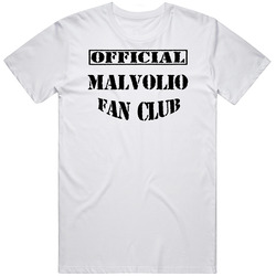 Malvolio Fan Club Favorite Character Novel Book Unisex White T Shirt