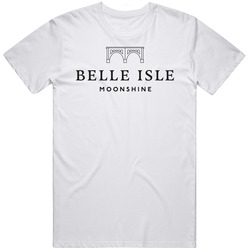 Belle Isle Moonshine Whiskey Label Logo Unisex White T Shirt Belle Isle Moonshine Whiskey Label Logo Unisex White T Shirt