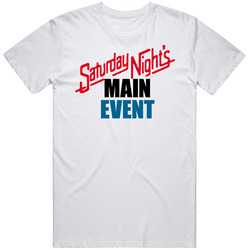 Saturday Nights Main Event Wrestling Unisex White T Shirt Saturday Nights Main Event Wrestling Unisex White T Shirt