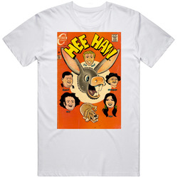 Hew Haw 70s Retro Comic Book Fan Unisex White T Shirt Hew Haw 70s Retro Comic Book Fan Unisex White T Shirt
