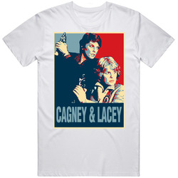 Retro Cagney And Lacey Vintage Tv Hope Unisex White T Shirt