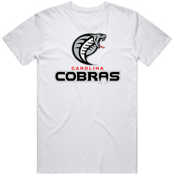 Carolina Cobras Arena Football League Team Sports Fan Logo Unisex White T Shirt Carolina Cobras Arena Football League Team Sports Fan Logo Unisex White T Shirt