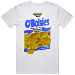O'boisies Original Potato Snack Chips Retro Snack Food Unisex White T Shirt O'boisies Original Potato Snack Chips Retro Snack Food Unisex White T Shirt