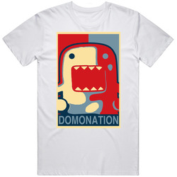 Domokun Domonation Japanese Animation Unisex White T Shirt