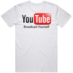 You Tube Logo Unisex White T Shirt You Tube Logo Unisex White T Shirt