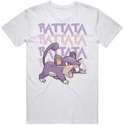 Rattata Pokemon Character Fan Unisex White T Shirt