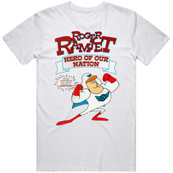 Roger Ramjet Retro Cartoon Unisex White T Shirt