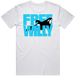 Free Willy Retro 90s Vintage Design Popular Unisex White T Shirt