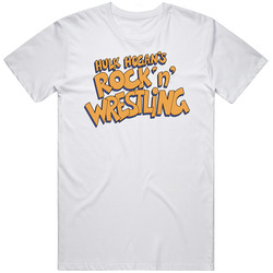 Hulk Hogan's Rock N Wrestling Retro 80s Tv Show Logo Fan Unisex White T Shirt