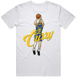 Steph Curry Jumpshot Unisex White T Shirt Steph Curry Jumpshot Unisex White T Shirt
