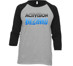 Activision Blizzard Inc Video Game Nasdaq Company Logo Employee Fan Raglan Vintage Raglan 3/4 Sleeve Shirt Activision Blizzard Inc Video Game Nasdaq Company Logo Employee Fan Raglan Vintage Raglan 3/4 Sleeve Shirt