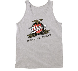 Miller Genuine Draft Mgd American Beer Logo Label Drinking Vintage Tanktop Miller Genuine Draft Mgd American Beer Logo Label Drinking Vintage Tanktop