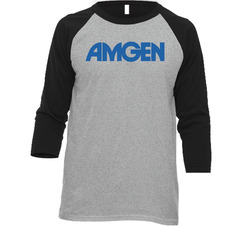 Amgen Inc Nasdaq Company Logo Employee Fan Raglan Vintage Raglan 3/4 Sleeve Shirt Amgen Inc Nasdaq Company Logo Employee Fan Raglan Vintage Raglan 3/4 Sleeve Shirt