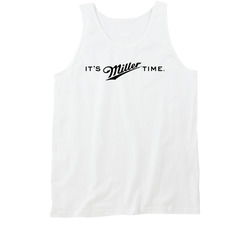 It's Miller Time Genuine Draft Mgd American Beer Logo Drinking Vintage Tanktop It's Miller Time Genuine Draft Mgd American Beer Logo Drinking Vintage Tanktop