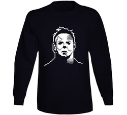 Michael Myers Digital Halloween Horror Movie Fan Vintage Long Sleeve T Shirt Michael Myers Digital Halloween Horror Movie Fan Vintage Long Sleeve T Shirt