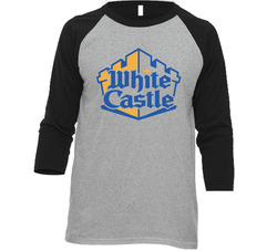White Castle Harold And Kumar Favorite Movie Fan Raglan Vintage Raglan 3/4 Sleeve Shirt White Castle Harold And Kumar Favorite Movie Fan Raglan Vintage Raglan 3/4 Sleeve Shirt