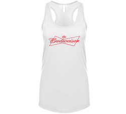 Budweiser American Beer Logo Label Drinking Vintage Tanktop Budweiser American Beer Logo Label Drinking Vintage Tanktop