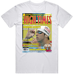 High Times Michael Phelps Stoner Vintage T Shirt High Times Michael Phelps Stoner Vintage T Shirt