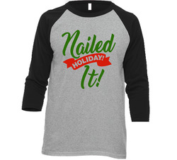 Nailed It Holiday Netflix Television Series Fan Raglan Vintage Raglan 3/4 Sleeve Shirt Nailed It Holiday Netflix Television Series Fan Raglan Vintage Raglan 3/4 Sleeve Shirt