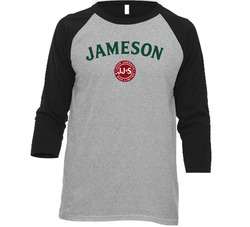 Jameson Irish Whiskey Booze Alcohol Label Drinking Party Raglan Vintage Raglan 3/4 Sleeve Shirt Jameson Irish Whiskey Booze Alcohol Label Drinking Party Raglan Vintage Raglan 3/4 Sleeve Shirt