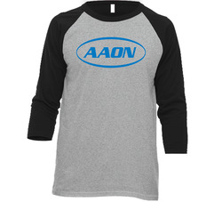 Aaon Inc Hvac Nasdaq Company Logo Employee Fan Raglan Vintage Raglan 3/4 Sleeve Shirt Aaon Inc Hvac Nasdaq Company Logo Employee Fan Raglan Vintage Raglan 3/4 Sleeve Shirt
