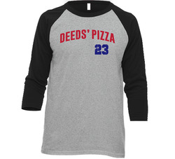 Mr Deeds Pizza Adam Sandler Pizzeria Movie Baseball Raglan Vintage Raglan 3/4 Sleeve Shirt Mr Deeds Pizza Adam Sandler Pizzeria Movie Baseball Raglan Vintage Raglan 3/4 Sleeve Shirt