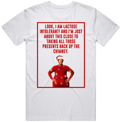 Lactose Intolerant The Santa Clause Retro Christmas Movie Quote Vintage T Shirt Lactose Intolerant The Santa Clause Retro Christmas Movie Quote Vintage T Shirt