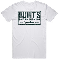 Quint's Shark Fishing Jaws Amity Island Retro Movie Grunge Worn Look Vintage T Shirt Quint's Shark Fishing Jaws Amity Island Retro Movie Grunge Worn Look Vintage T Shirt
