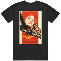 Sunset Boulevard (1950) Movie Unisex Cotton Classic Vintage T Shirt Sunset Boulevard (1950) Movie Unisex Cotton Classic Vintage T Shirt