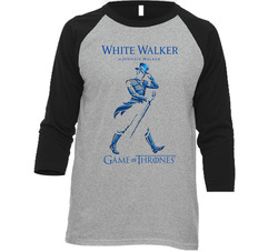 White Walker Johnnie Whisky Game Of Thrones Got Logo Parody Fan Raglan Vintage Raglan 3/4 Sleeve Shirt White Walker Johnnie Whisky Game Of Thrones Got Logo Parody Fan Raglan Vintage Raglan 3/4 Sleeve Shirt