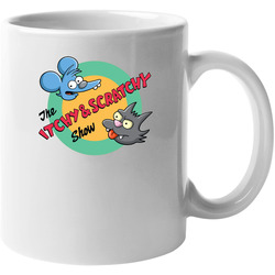 Itchy And Scratchy Show Simpsons Fan Vintage Mug