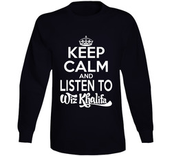Keep Calm And Listen To Wiz Khalifa Popular Rapper Fan Vintage Long Sleeve T Shirt Keep Calm And Listen To Wiz Khalifa Popular Rapper Fan Vintage Long Sleeve T Shirt