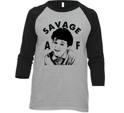 Savage Af Funny Fred Savage Fan Raglan Vintage Raglan 3/4 Sleeve Shirt Savage Af Funny Fred Savage Fan Raglan Vintage Raglan 3/4 Sleeve Shirt