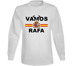 Rafael Nadal Vamos Rafa Spanish Flag Favorite Tennis Player Fan Long Sleeve Vintage Long Sleeve T Shirt Rafael Nadal Vamos Rafa Spanish Flag Favorite Tennis Player Fan Long Sleeve Vintage Long Sleeve T Shirt