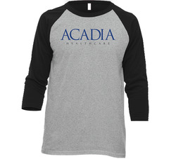 Acadia Healthcare Company Inc Nasdaq Company Logo Employee Fan Raglan Vintage Raglan 3/4 Sleeve Shirt Acadia Healthcare Company Inc Nasdaq Company Logo Employee Fan Raglan Vintage Raglan 3/4 Sleeve Shirt