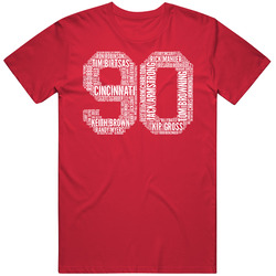 Cincinnati Baseball 1990 World Series Champions Retro Roster Sports Fan Vintage T Shirt Cincinnati Baseball 1990 World Series Champions Retro Roster Sports Fan Vintage T Shirt