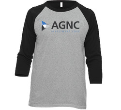 Agnc Investment Corp Nasdaq Company Logo Employee Fan Raglan Vintage Raglan 3/4 Sleeve Shirt Agnc Investment Corp Nasdaq Company Logo Employee Fan Raglan Vintage Raglan 3/4 Sleeve Shirt